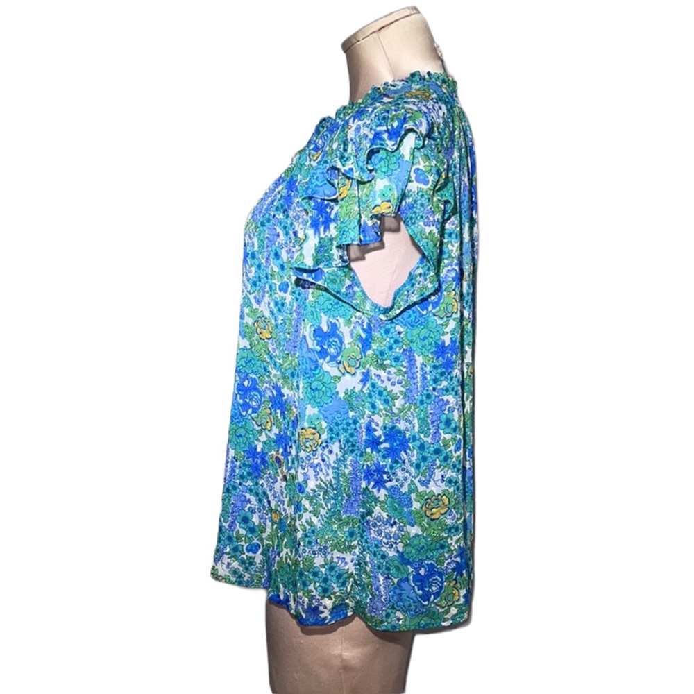 Joie NWOT short sleeve blouse with beautiful floral print. Size M. - Picture 6 of 10